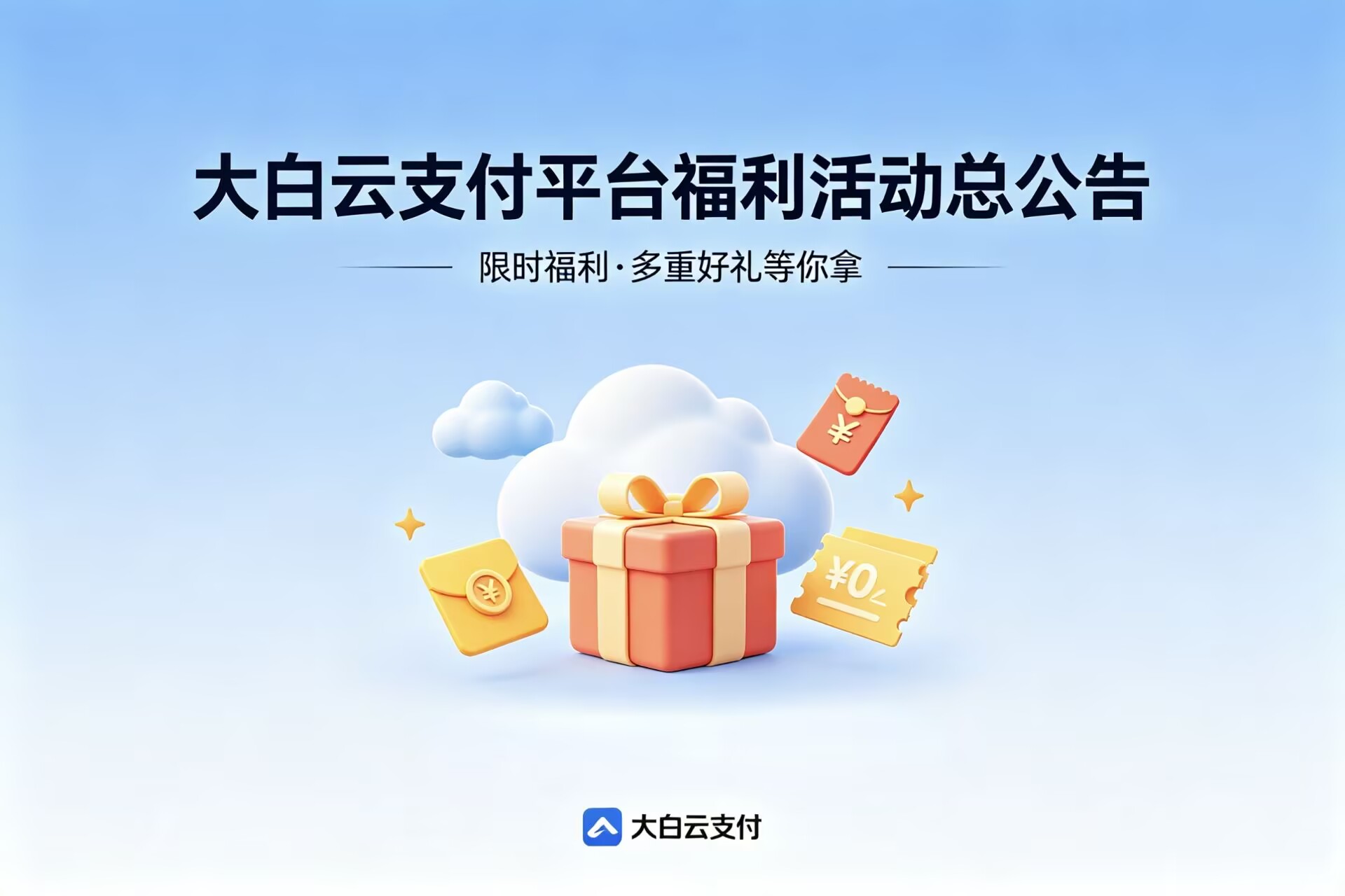 📢 大白云支付平台福利活动总公告-大白云博客